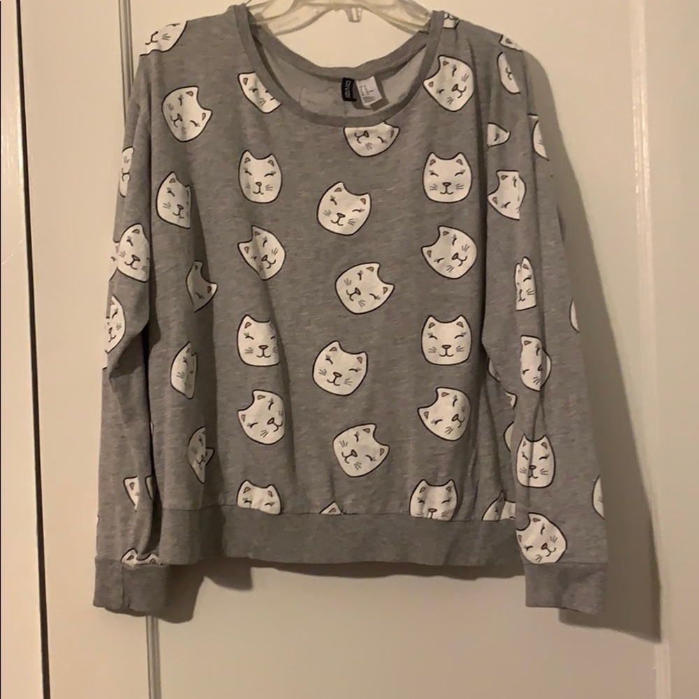 H&M Graphic Cat Sweater